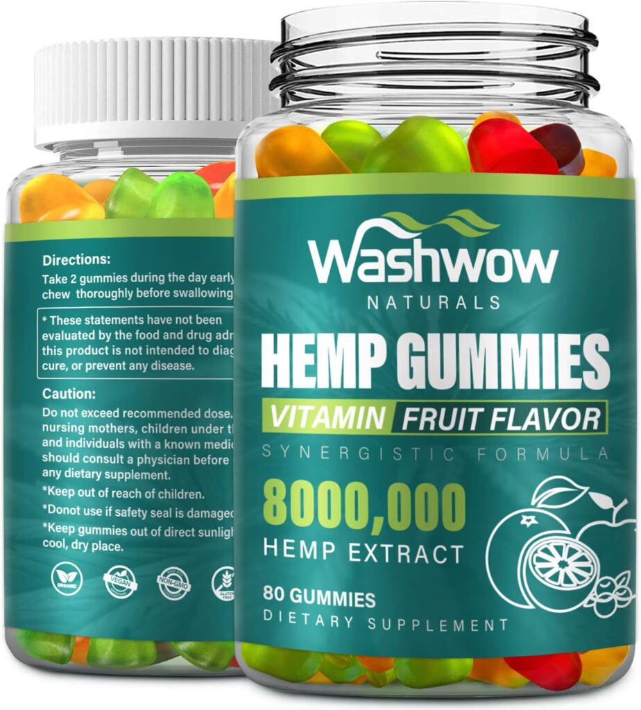 Hemp Gummies for Adults Deep  Healthy Bedtime Keep Peace Body Rich in Vitamins Cbdmd Cbdfx CBS CDB - Natural Pure Organic Hemp Oil Edible Low Sugar Fruit Extra Strength Gummy Zero ÃBD Oil