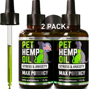 (2 Pack) Hemp Oil for Dogs and Cats Review: Stress Relief in a Dropper!